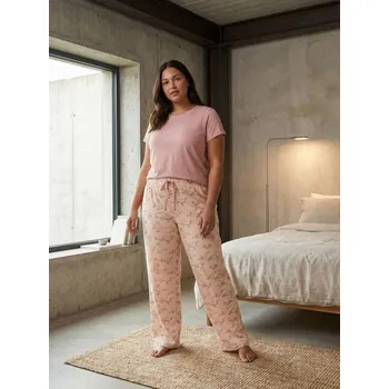 Dámské pyžamo Sinsay - Dvoudílné bavlněné pyžamo s potiskem psů - světle fialová - 490HF-34X - 490HF-34X-S