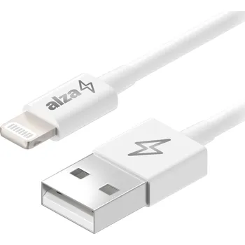 Datový kabel AlzaPower Core USB-A to Lightning MFi (C189) 1m bílý