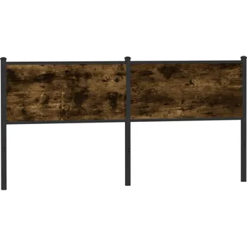 vidaXL Čelo postele dub 160 cm kompozitní dřevo a ocel [4007702] Barva: kouřový dub