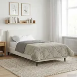 Celoroční přikrývka Šněrován Světle šedá 155 x 220 cm