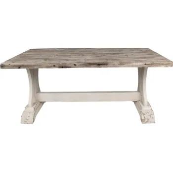 Jídelní stůl Šedý dřevěný jídelní stůl ve tvaru obdelníku Oriana – 190x100x81 cm + doprava zdarma