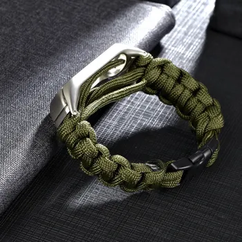 Sportovní měřič Xiaomi náhradní náramek pro Mi Band 3/4 - Paracord Barva: Army Green MBCZ-34PARAG