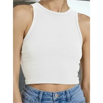 Oblečení a móda Sinsay - Crop top - bílá - 636EU-00X - 636EU-00X-M