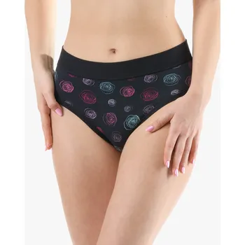 Dámské spodní prádlo GINA 10292P Kalhotky klasické Barva: Černá-Bordo, Velikost: XL/XXL