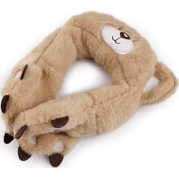 Vánoční dekorace Kožešinové klapky na uši s kšiltem Varianta: 1 béžová světlá, Balení: 1 ks