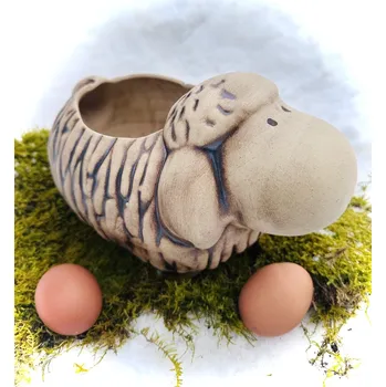 Zahradní dekorace Obal na květináč s motivem ovečky