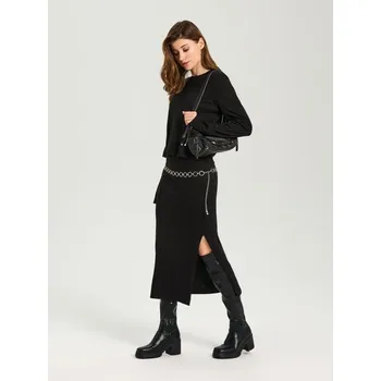 Sinsay - Halenka s příměsí viskózy - černá - 734EU-99X - 734EU-99X-S