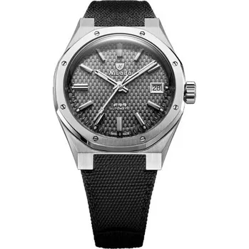 Hodinky Nivada Grenchen F77 SST Grey MK2 Date - 38 mm - Velcro Strap + 5 let záruka a dárek ZDARMA