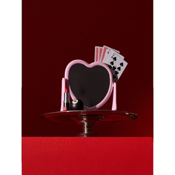 Zrcadlo Sinsay - Zrcadlo ve tvaru srdce - pastelová růžová - 818DI-03X - 818DI-03X-ONE-3