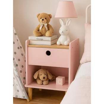 Ložnice Sinsay - Noční stolek se zásuvkou - pastelová růžová - 621GP-03X - 621GP-03X-ONE