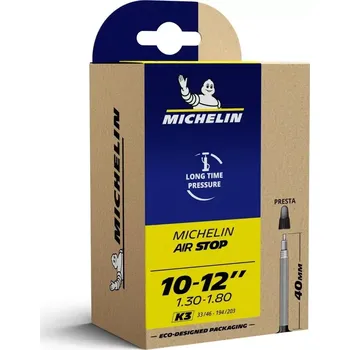Duše na kolo Michelin Tube Airstop K3 10/12" SV 40mm (Duše Michelin K3 Airstop 10-12x1.30-1.80 33/46-194/203 SV 40 mm)