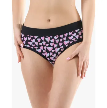 Dámské spodní prádlo GINA 10294P Kalhotky klasické Barva: Černá-Cukrová, Velikost: XL/XXL