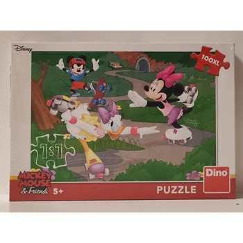 Puzzle DINO Puzzle 100 XL dílků - velké dílky pro děti Motiv: Minnie sportuje
