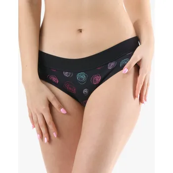 Dámské spodní prádlo GINA 14162P Kalhotky francouzské Barva: Černá-Bordo, Velikost: L/XL