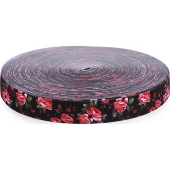 Textilní guma Pruženka s potiskem šíře 30 mm Varianta: 2 černá, Balení: 1 m