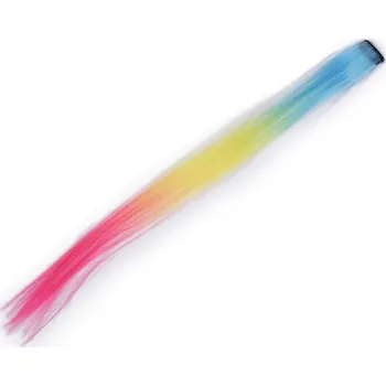 Karnevalová maska Pramen vlasů s clip-in hřebínkem Varianta: 6 modrá azurová růžová, Balení: 1 ks