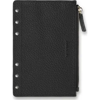 Penál Náplň Multi, kožený penál na zip černý, osobní