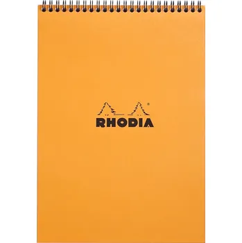 Poznámkový blok Classic, A4, linkovaný, 80l, 80g, spirálový, oranžový