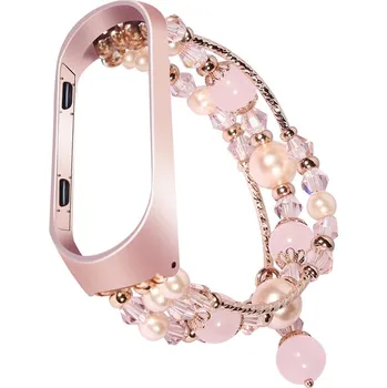 Sportovní měřič Xiaomi Mi Band 3/4 náhradní náramek - Perly Barva: Růžová MBSCZ-4PRLR