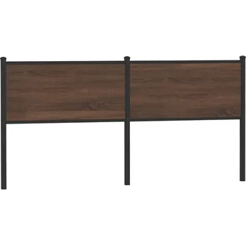vidaXL Čelo postele dub 180 cm kompozitní dřevo a ocel [4007801] Barva: hnědý dub