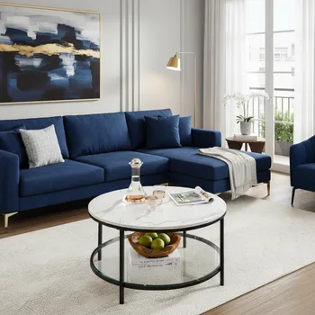 Konferenční stolek Paradox Konferenční stolek REGALO MARBLE / Černý matný