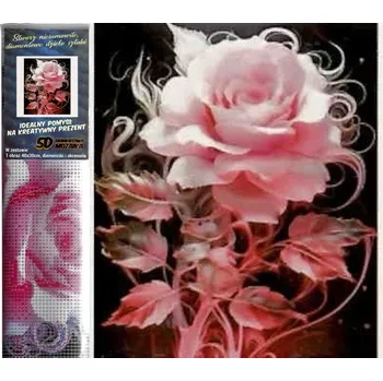 Diamantové malování Diamantové malování 30x40cm růže v černém