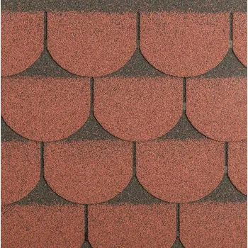 asfaltová šindel Šindeľ Bobrovka červená 3m2/bal ROCK/FORCE