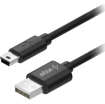 Datový kabel AlzaPower Core USB-A (M) to MiniUSB 1m - černý