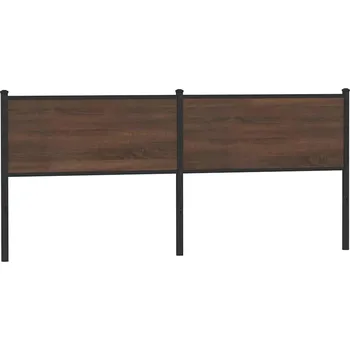 vidaXL Čelo postele 190 cm kompozitní dřevo a ocel [4007753] Barva: hnědý dub