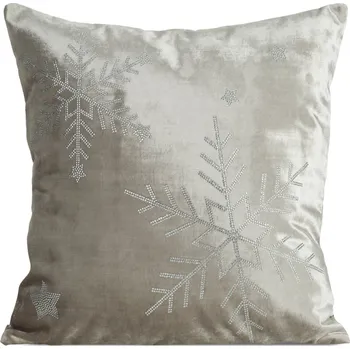Povlak na polštářek VÁNOČNÍ DEKORAČNÍ POVLAK NA POLŠTÁŘ ROYAL1 45X45 CM BÉŽOVÁ