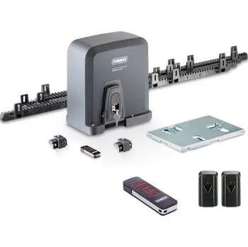 Pohon brány STArter S2 Plus, sada pohonu Sommer, hřeben 4 m - sada obsahuje pohon posuvné brány do délky 8 m a 400 kg, řídící jednotku, přijímač, vysílač Pearl, fotobuňky a hřeben 4 m