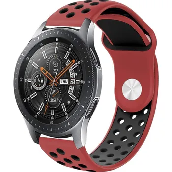 Ostatní příslušenství k chytrým hodinkám eses Silikonový dírkovaný řemínek - Červeno černý, 22 mm