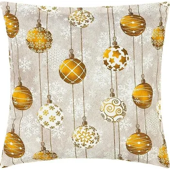 Dekorativní polštářek Bellatex 55/129 polštářek Vánoce zlatá 40x40