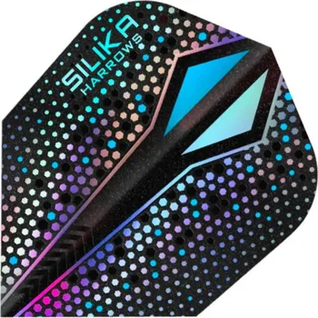 Příslušenství pro šipky Harrows Letky Silika Colourshift X - Tough Crystalline Coated - No6 - Silver F4298