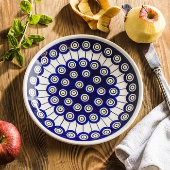 Talíř BOLESŁAWIEC GU-814 DEK. 8 19,5 cm - keramický servírovací talíř