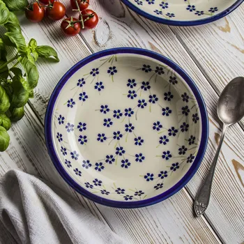 Talíř Bolesławiec hluboký jídelní talíř 22 cm - dek. 1244A