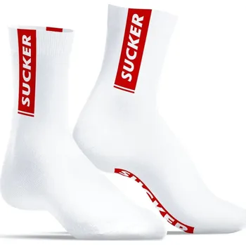 Pánské ponožky SneakXX Stripe SUCKER, bílé bavlněné ponožky