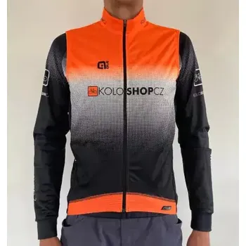 Cyklistická vesta Alé PR System Koloshop pánská větruodolná vesta s kapsami oranžová vel. M
