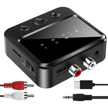 Handsfree Přepojka / adaptér Bluetooth 5.4 Audio vysílač / přijímač - černý