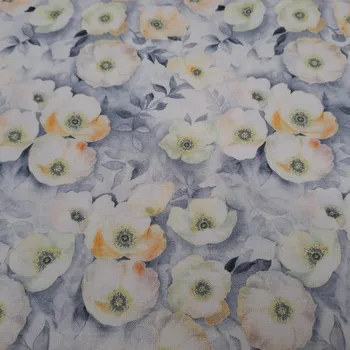 Pro útulný domov bavlněná látka ŠÍPKOVÁ RŮŽE NA ŠEDÉ