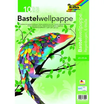 Umělecký papír Vlnitý papír 25 x 35 cm 10 archů duhová