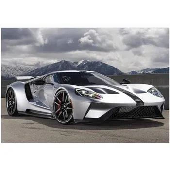 Diamantové malování Diamantový obrázek - stříbrné sportovní auto 30 x 40 cm