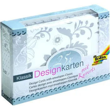 Výuková hračka Sada přání a obálek – KLASIK, 25 ks v 5 motivech, kreativní karty se třpytkami