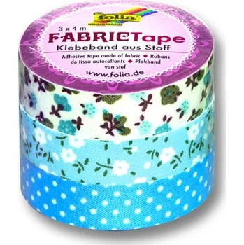 Fabric Tape - modrá - 3 roličky