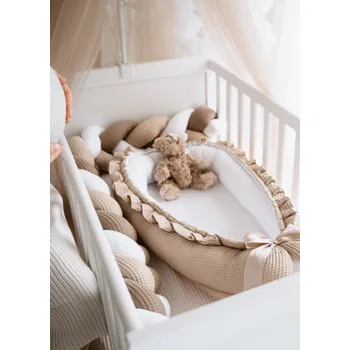 Hnízdečko pro miminko Hnízdečko pro miminko - vaflové béžové s volánkem