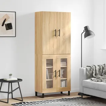 Příborník do zásuvky vidaXL Skříň highboard 69,5 x 34 x 180 cm kompozitní dřevo [3195756] Barva: dub sonoma