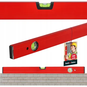 Vodováha HLINÍKOVÁ VODOVÁHA ČERVENÁ STAVEBNÍ VODOVÁHA WASSERWAGA 60 CM
