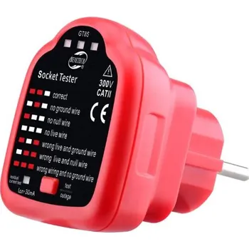 Autodiagnostika Benetech Tester zásuvek 230V RCD GT85
