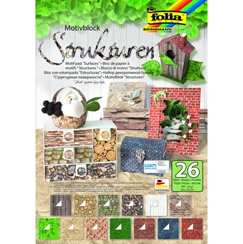 Umělecký papír Motivblock "Struktury" - 26 listů, 24 x 34 cm