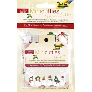 Umělecký papír Designové papíry - "Mini-Cutties " - zima/sněhulák